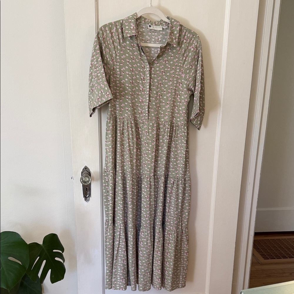 Chic Floral Button-Up Maxi Dress